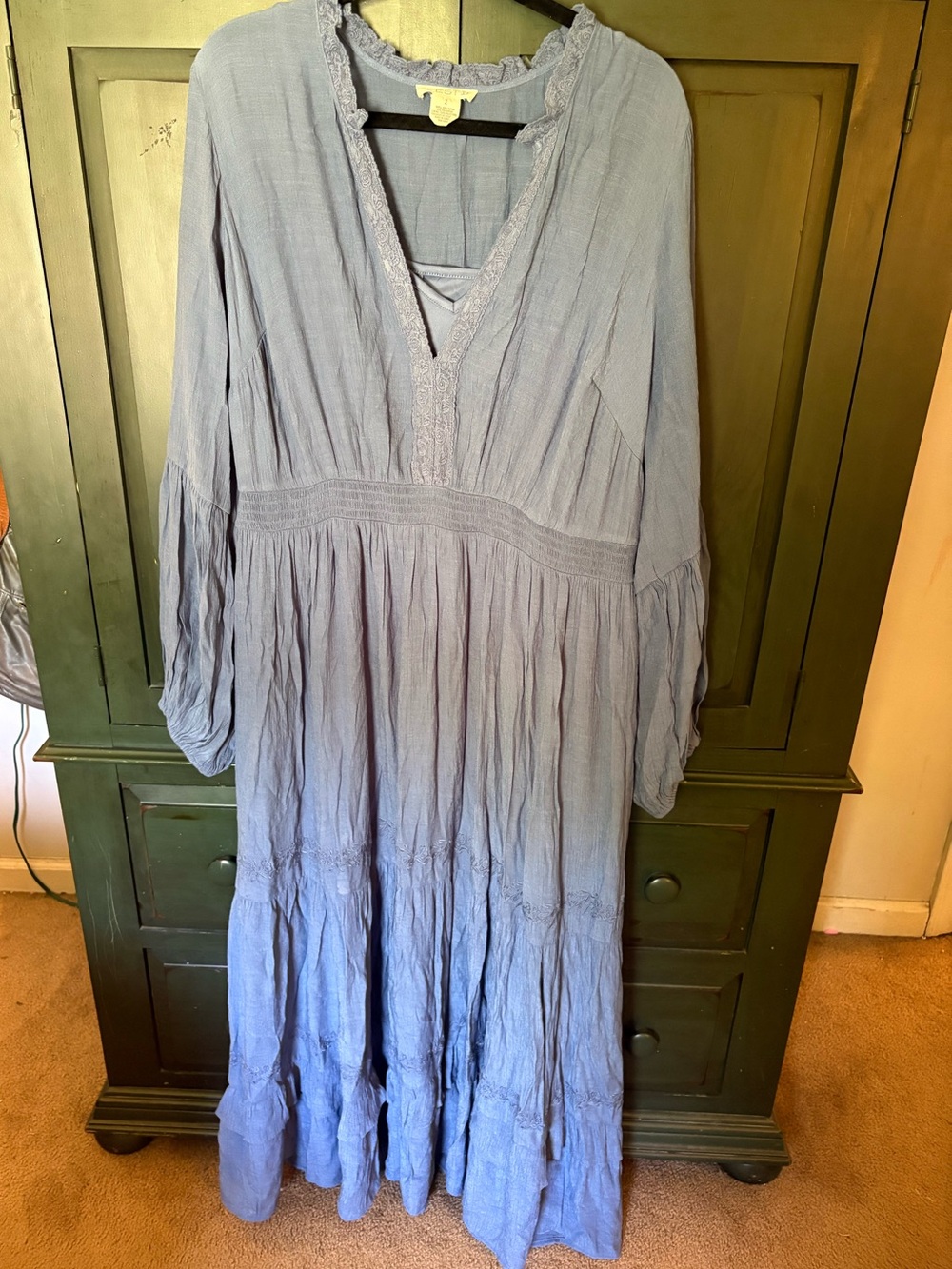 Torrid boho Maxi dress size 2 NWT moonlight blue